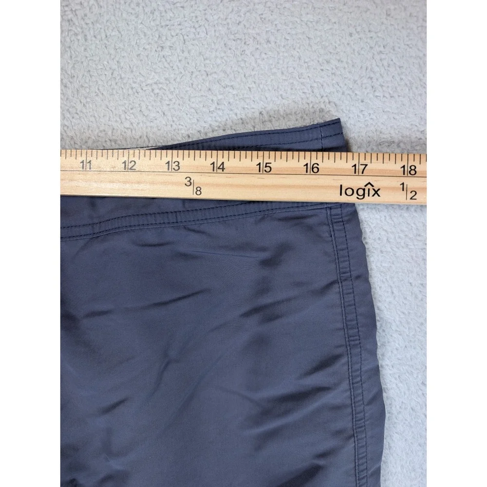 Patagonia Mens Board Shorts Gray Blue Nylon Swim Trunks Size 34 Pocket